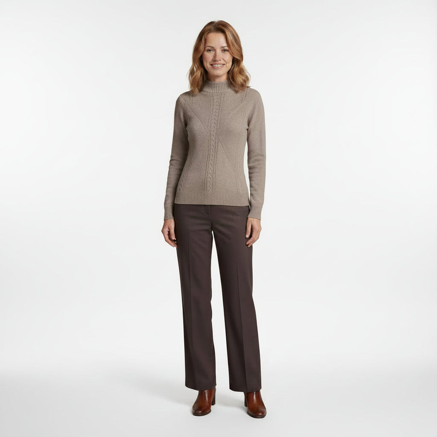 Evalina Elegancki Sweter z Golfem